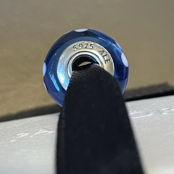 Pandora Blue Flowers Murano Charm • Retired - Picture 4 of 4